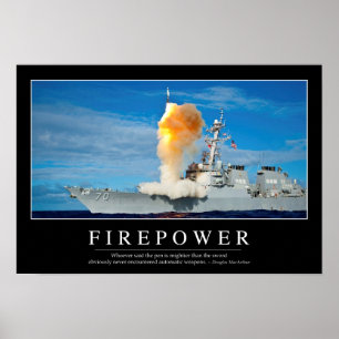 Poster Puissance de feu : Citation inspirée