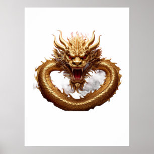 Poster Puissance du Dragon Chinois