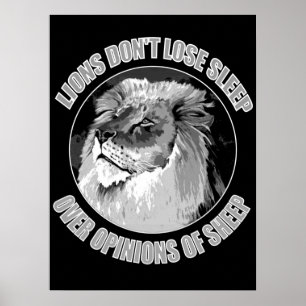 Poster Puissance Lions Force et leadership Car Ma