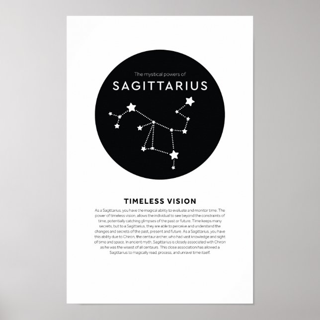 Poster Puissance mystique de l'astrologie du Sagittaire Z (Devant)