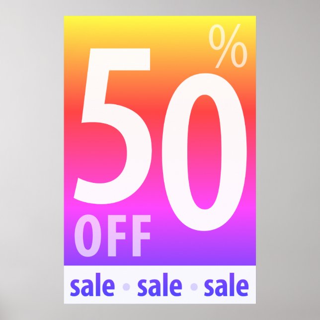 Poster Puissant 50% DE BON VOYAGE - vente au détail (Devant)