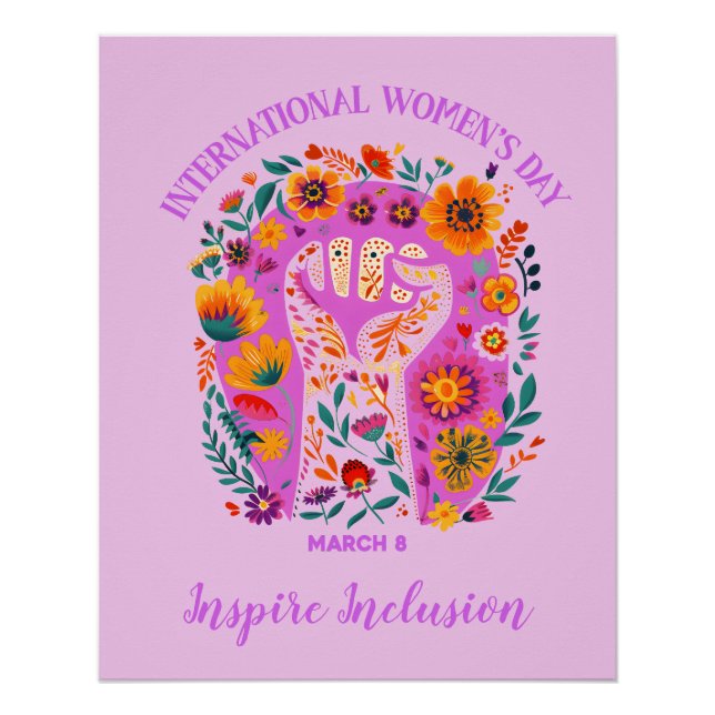 Poster Puissante Fête Florale Internationale des Femmes (Devant)