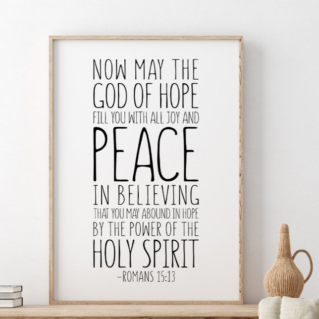 Poster Puisse Le Dieu De L'Espoir, Romains 15:13 (Créateur téléchargé)