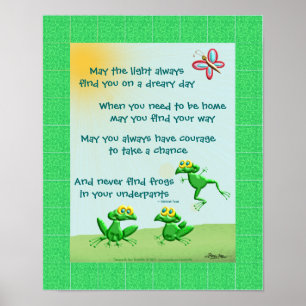Poster Puissiez-Vous Jamais Trouver Des Grenouilles Dans 