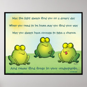 Poster Puissiez-Vous Jamais Trouver Des Grenouilles Dans 