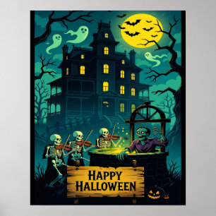 Poster Puits de souhaits zombie de la maison hantée :
