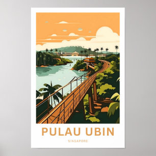Poster Pulau Ubin Singapore Travel Print