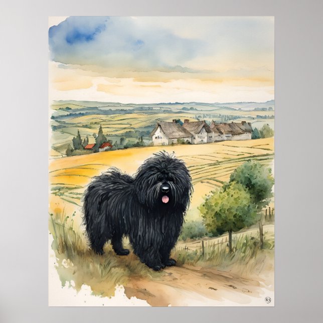 Poster Puli - Art Chien Imprimer (Devant)