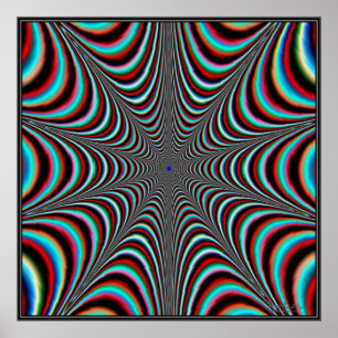 Poster Pulsation du Web couleur géant