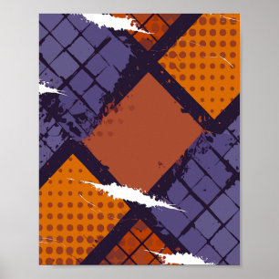 Poster Pulse symétrique - Une grille de couleurs et de mo