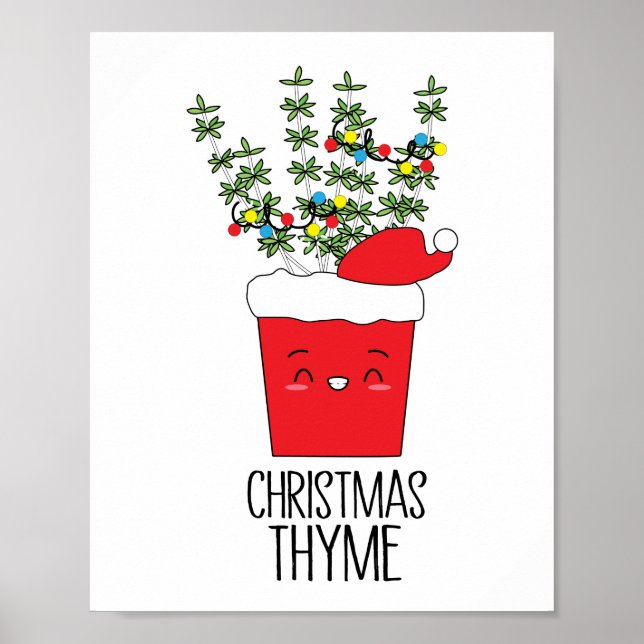 Poster Pun à herbes de thym de Noël (Devant)
