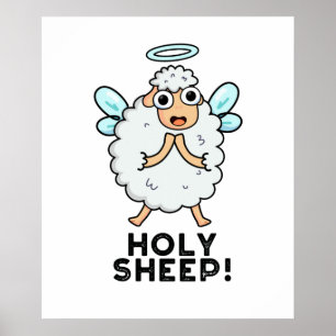 Poster Pun animal amusant pour le mouton Saint