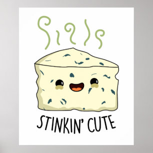 Poster Pun au fromage chou Stinkin