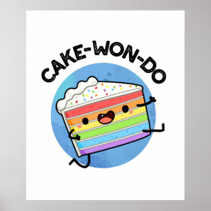 Poster Pun de gâteau à faire amusant Taekwondo