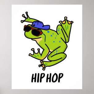 Poster Pun de grenouille sautante drôle de Hip Hop