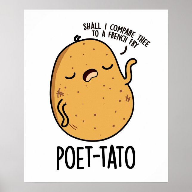 Poster Pun de pomme de terre drôle de tato (Devant)