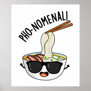 Poster Pun de soupe pho-nomenal amusant