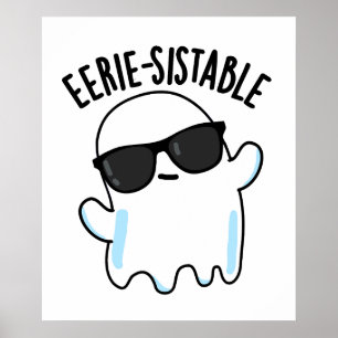 Poster Pun drôle de fantôme effrayant-sistable