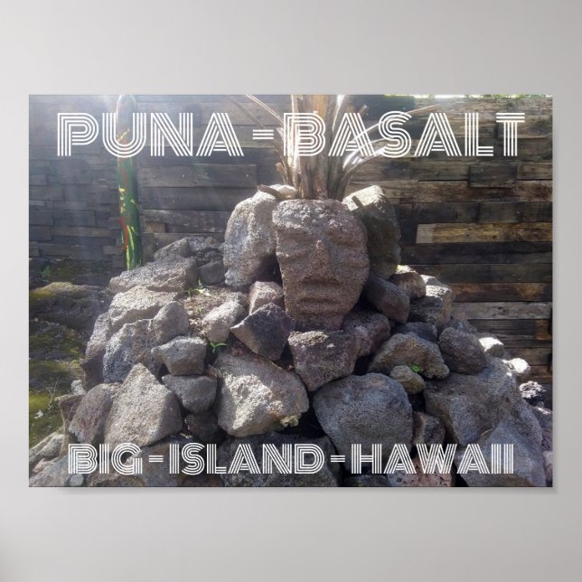 POSTER PUNA BASALT GRANDE ÎLE HAWAII (Devant)