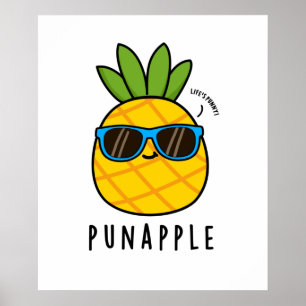 Poster Punappy Funny Fruit Pun d'ananas