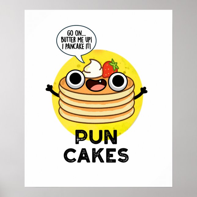 Poster Puncakes Drôle Pancake Pun (Devant)
