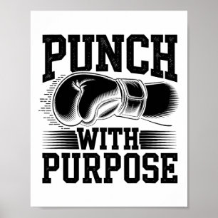 Poster Punch Avec Objectif Boxer Sports Force Gym Athle