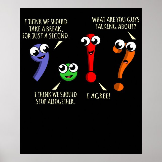 Poster Punctuation Marks English Language Teacher (Devant)