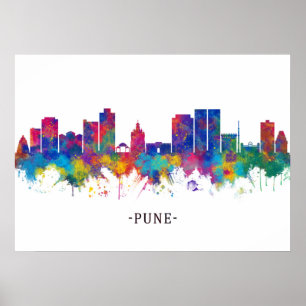 Poster Pune Maharashtra Skyline