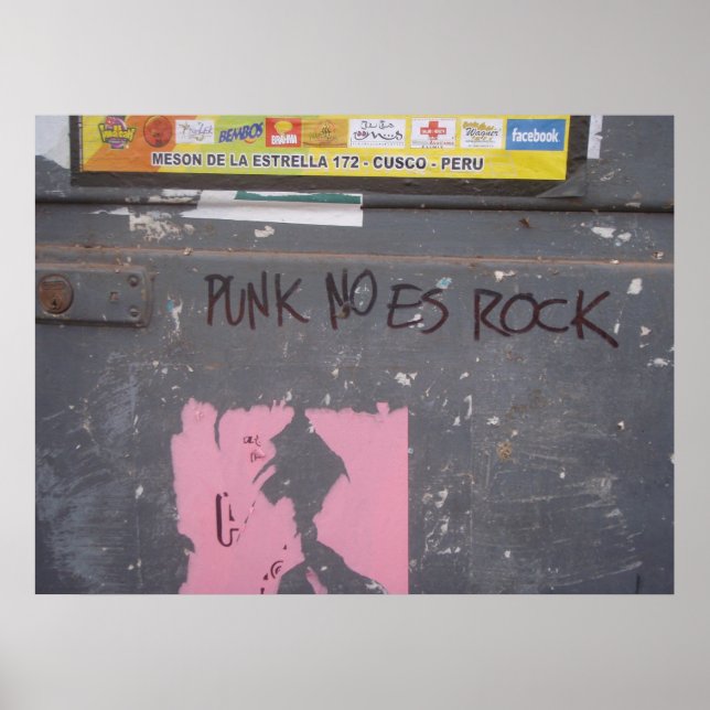 Poster Punk n'est pas rock - Graffiti (Devant)