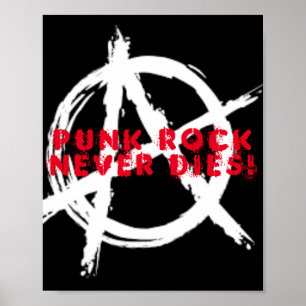 Poster Punk Rock ne meurt jamais