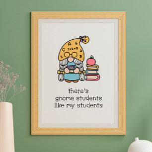 Poster Puns Gnome Décor De Classe De L'Enseignant