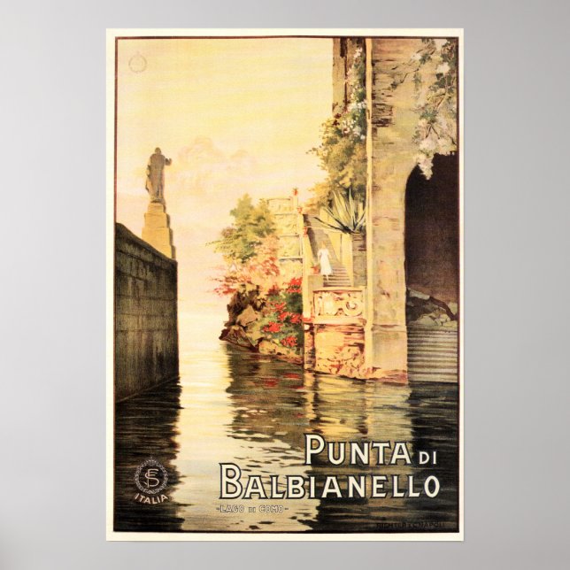 Poster PUNTA DI BALBIANELLO ITALIE Vintage Italie Voyage (Devant)