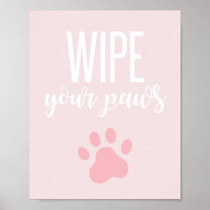 Poster Puppy Anniversaire Signal de fête essuyer vos patt