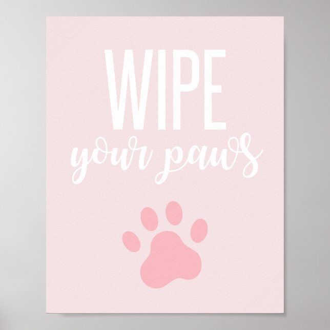 Poster Puppy Anniversaire Signal de fête essuyer vos patt (Devant)