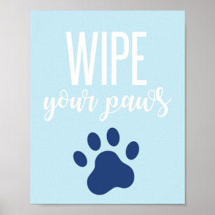 Poster Puppy Anniversaire Signal Fête Essuyer vos pattes 