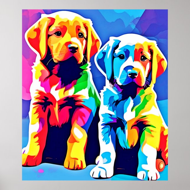 Poster Pups Arc En Ciel : Duo Joueur (Devant)