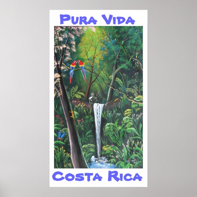 Poster Pura Vida Costa Rica (Devant)