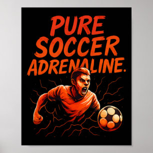 Poster Pure Adrénaline de Football Graffiti Équipement de