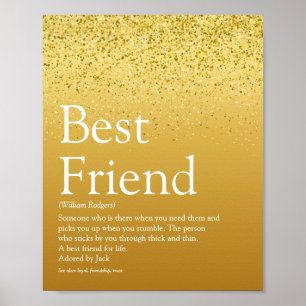 Poster Pure Gold Best Friend Définition Parties scintilla