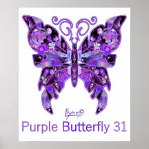 Poster Purple Butterfly 31