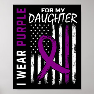 Poster Purple Daughter Pancreatic Cancer Awareness USA Fl
