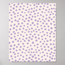 Poster Purple Dots Preppy Modern Animal Prints