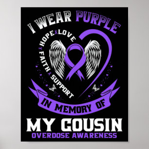 Poster Purple En Mémoire De Mon Adjudicateur De Drogue Co