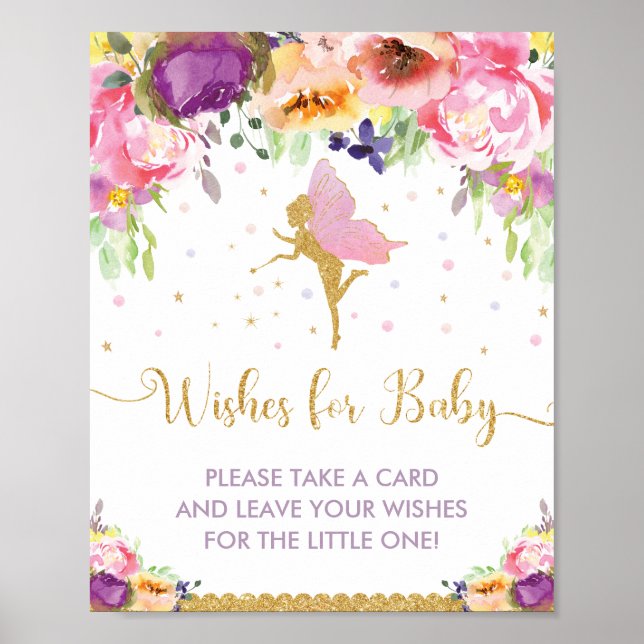 Poster Purple Floral Fairy Wives for Baby Sign Game (Devant)