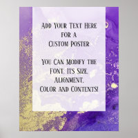 Purple & Gold Abstrait alcool encre Fluid Art do-i