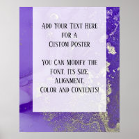 Purple & Gold Abstrait alcool encre Fluid Art do-i