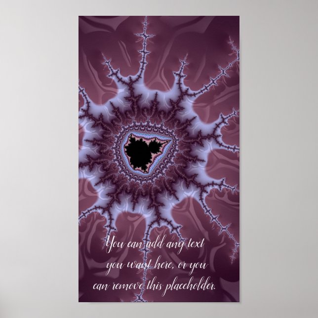 Poster Purple Mandelbrot Fractal Splash Ajouter un devis (Devant)