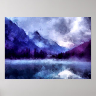 Poster Purple mountains en Alaska | Landscape