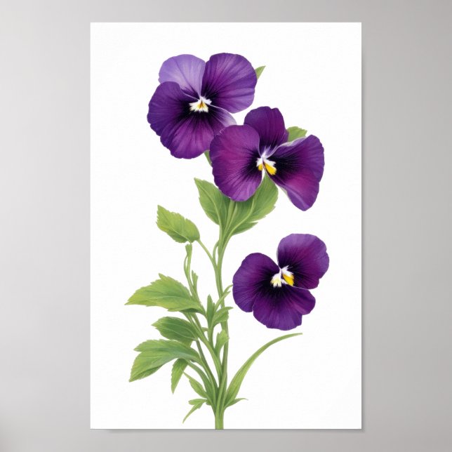 Poster Purple Pansy (Devant)