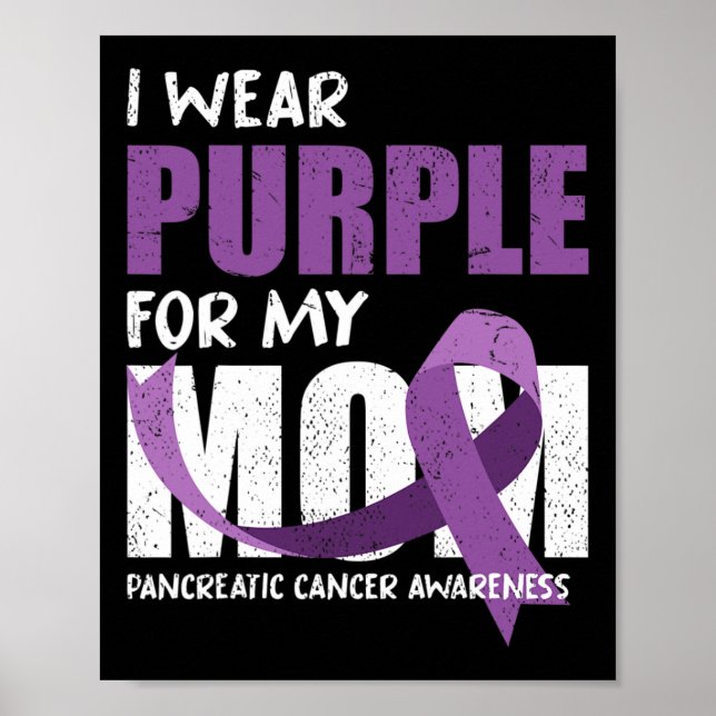 Poster Purple Ribbon Fighter Maman Pancreatic Cancer Awar (Devant)